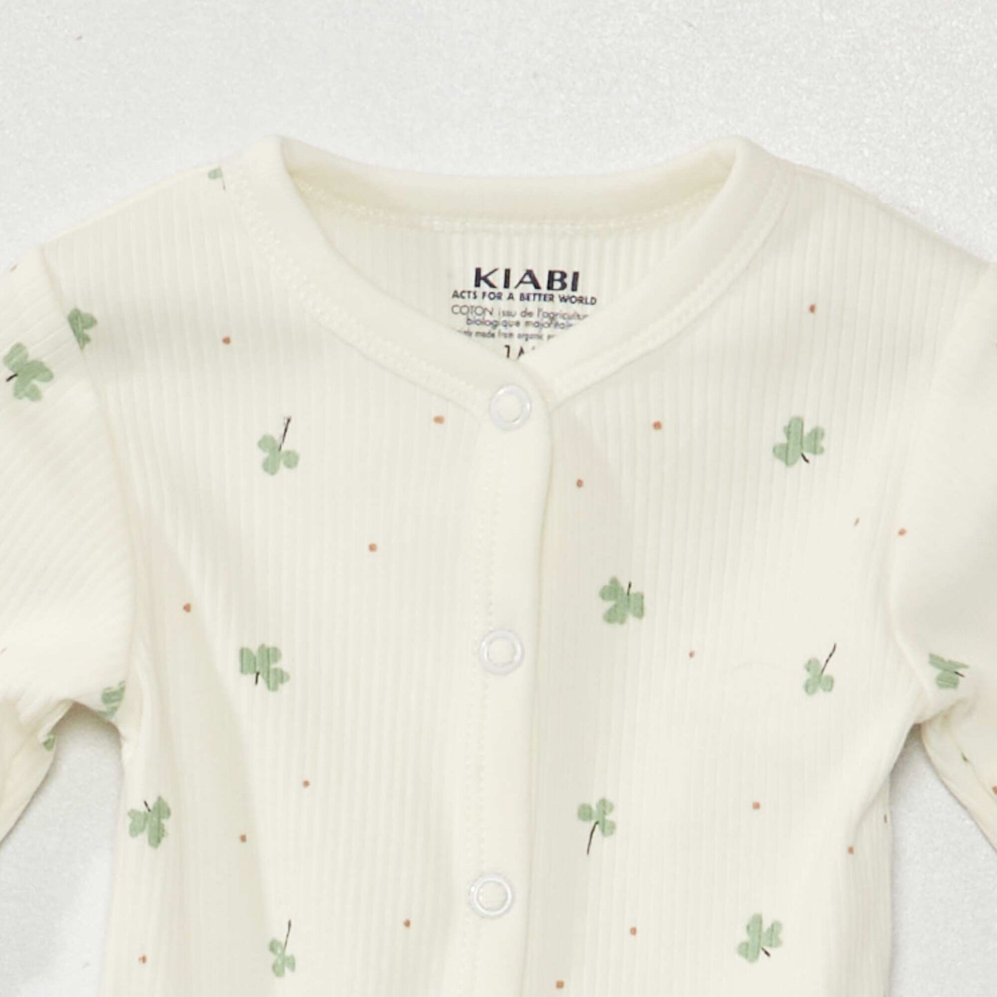 Ribbed sleepsuit - Unisex WHITE