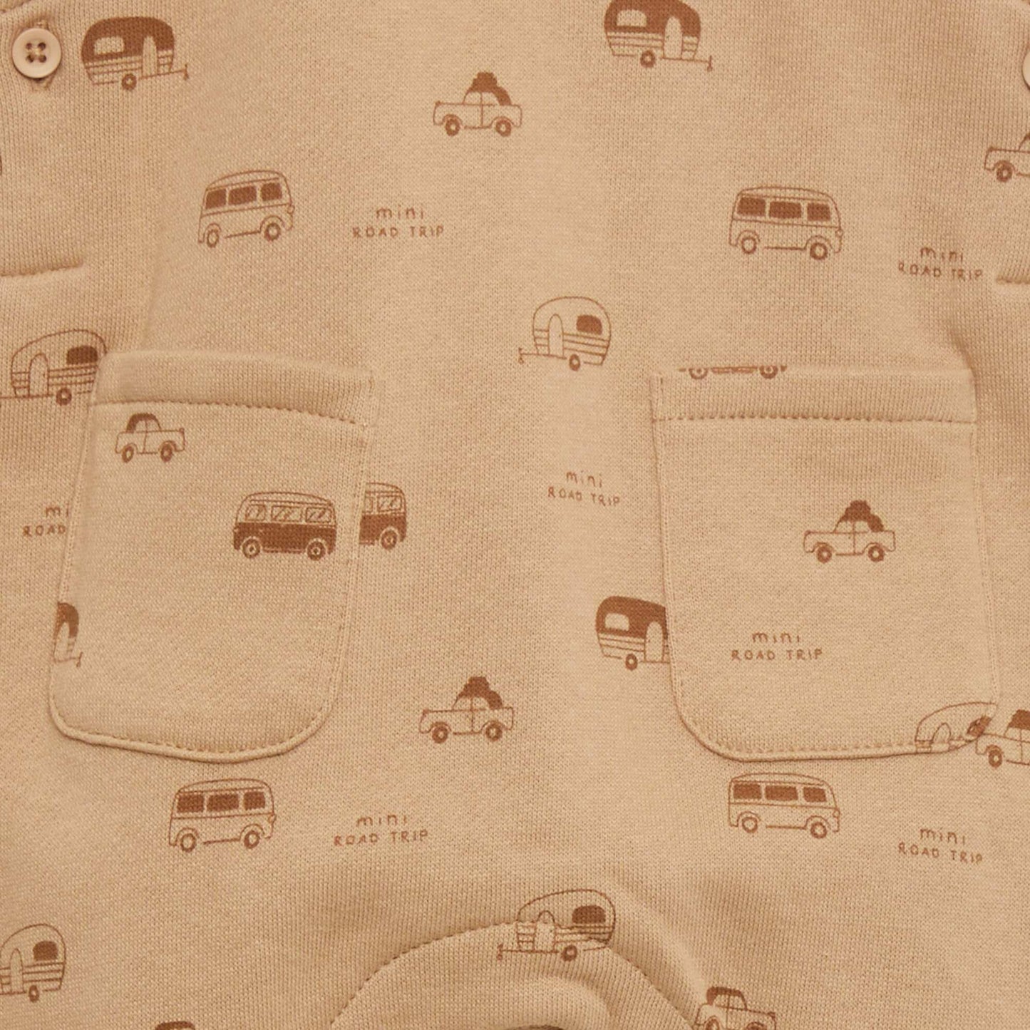 Sweatshirt fabric dungarees with adjustable straps BEIGE