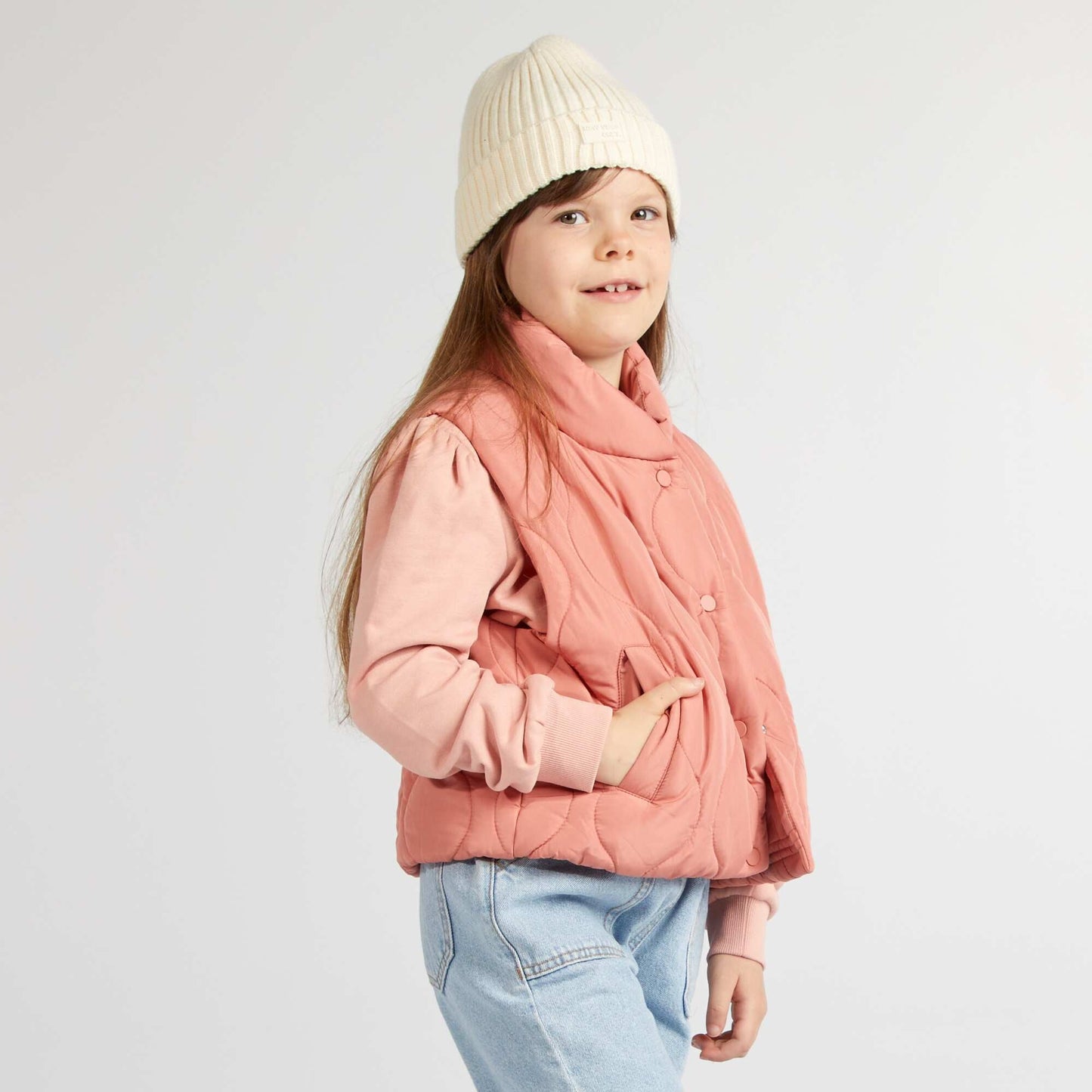 Quilted padded bodywarmer PINK