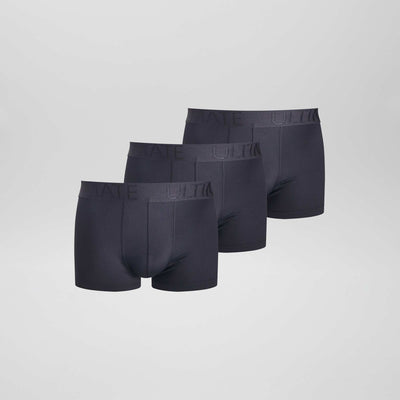 Pack of 3 pairs of stretch microfibre boxer shorts BLACK