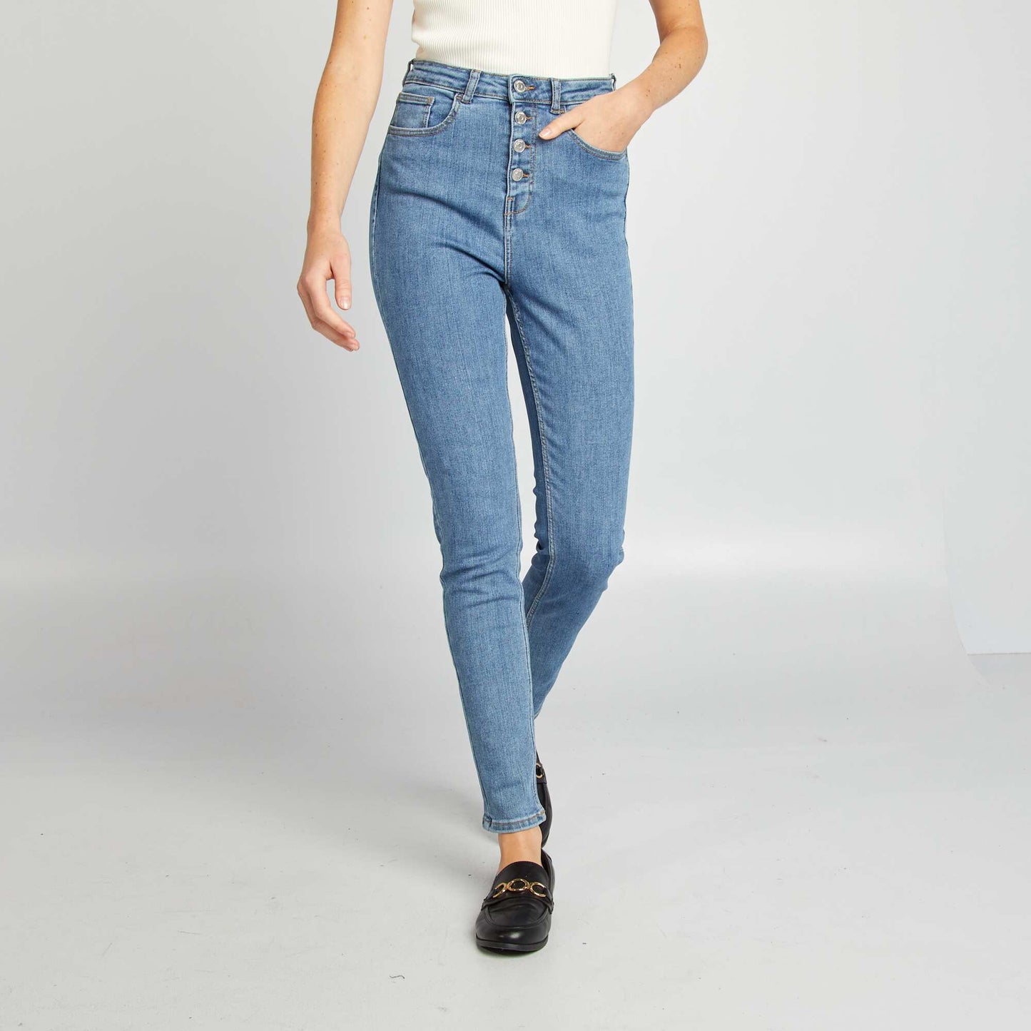 High-rise skinny jeans BLUE