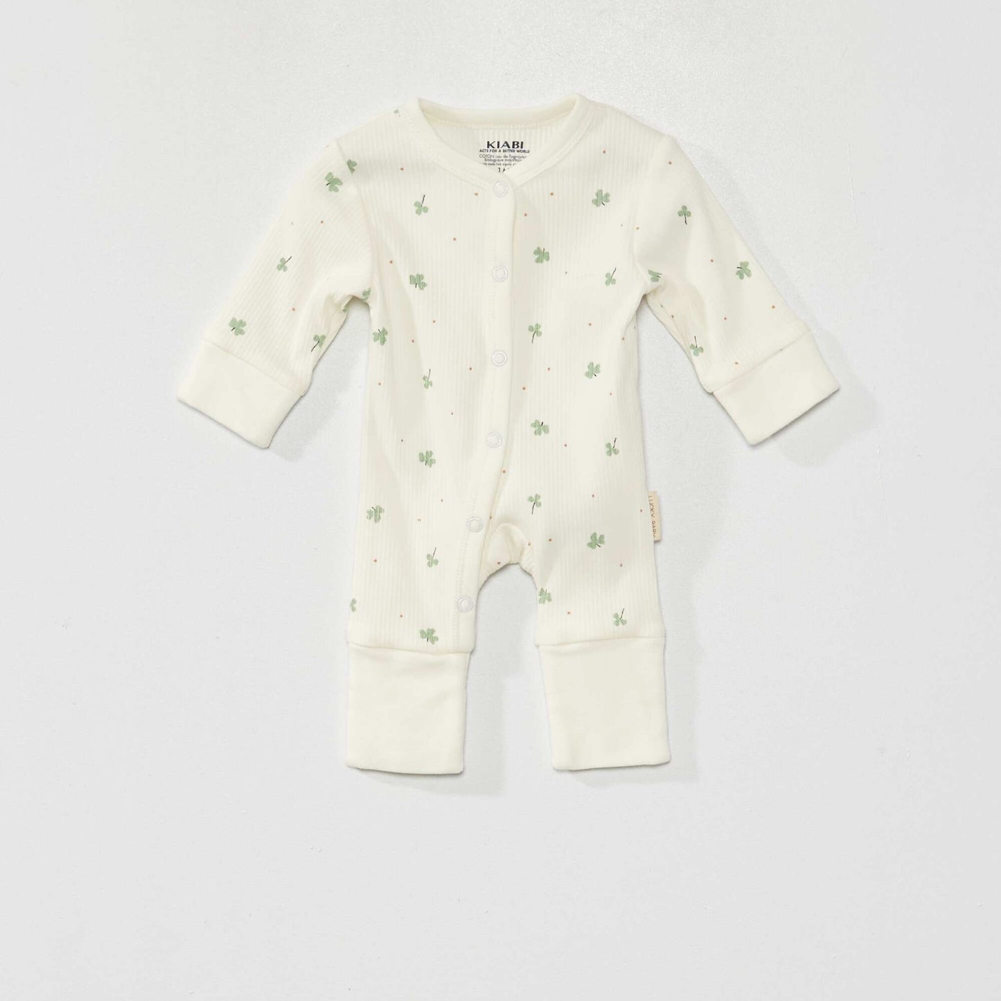 Ribbed sleepsuit - Unisex WHITE