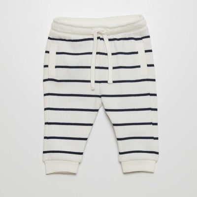 Patterned joggers WHITE