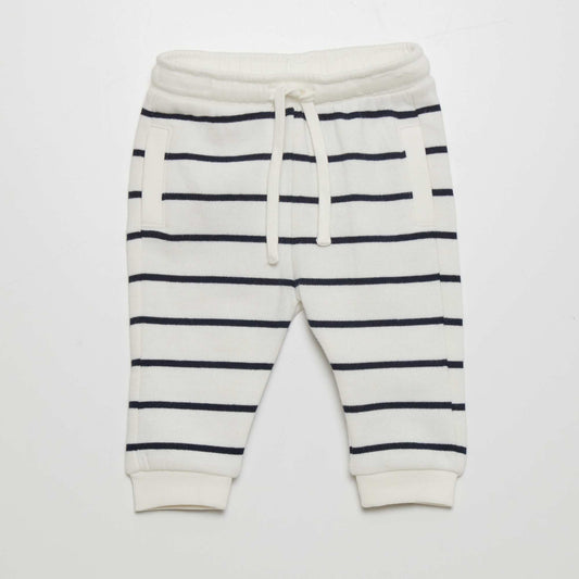 Patterned joggers WHITE