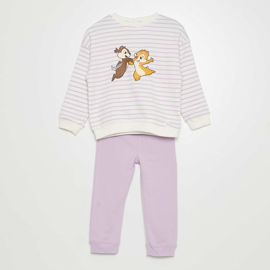 Disney pyjama sweatshirt + bottoms - 2-piece set WHITE