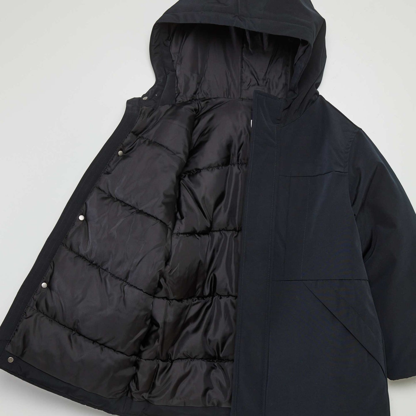 Hooded parka black
