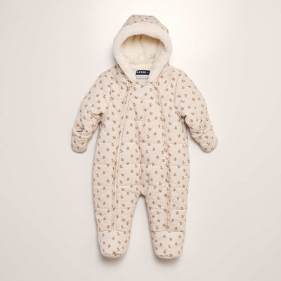 Fleece-lined snowsuit BEIGE