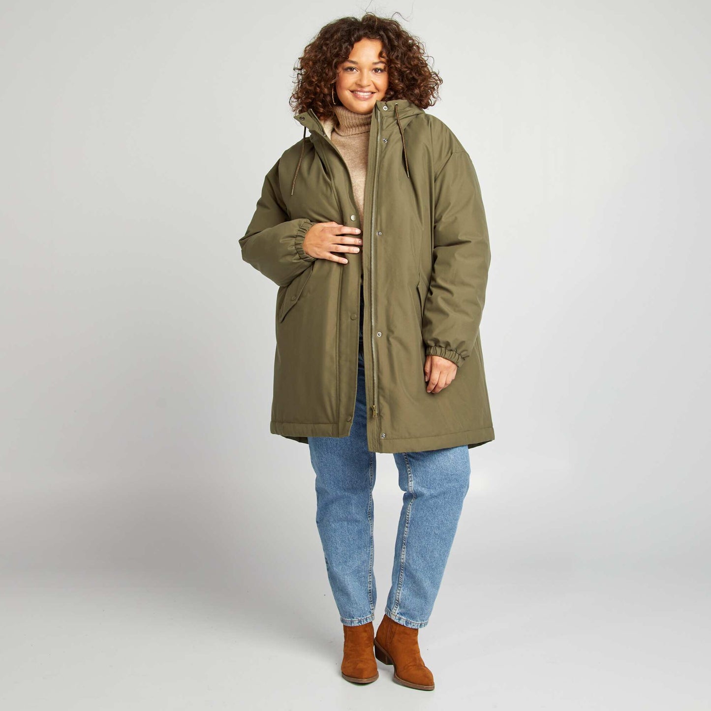Hooded parka KHAKI