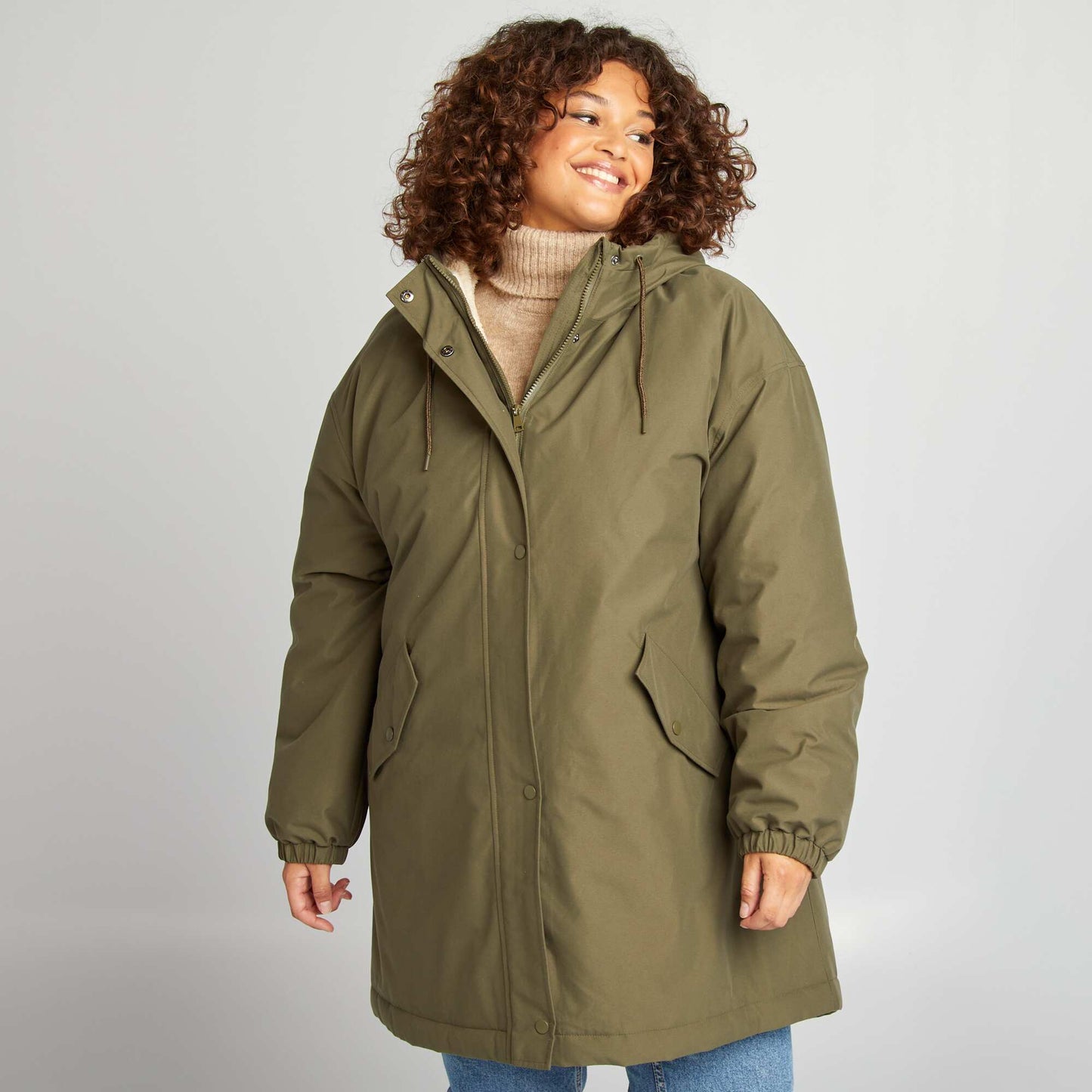Hooded parka KHAKI