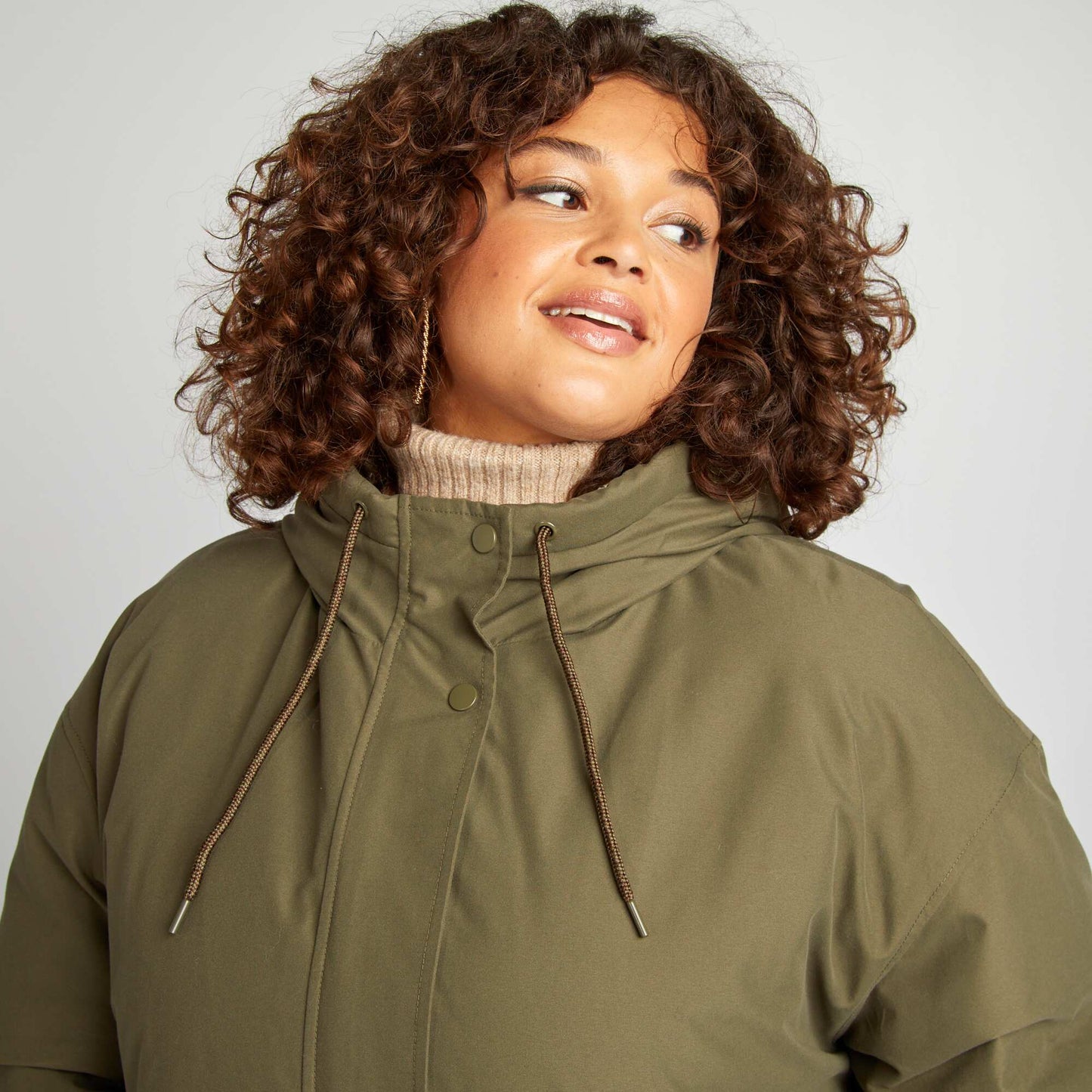 Hooded parka KHAKI