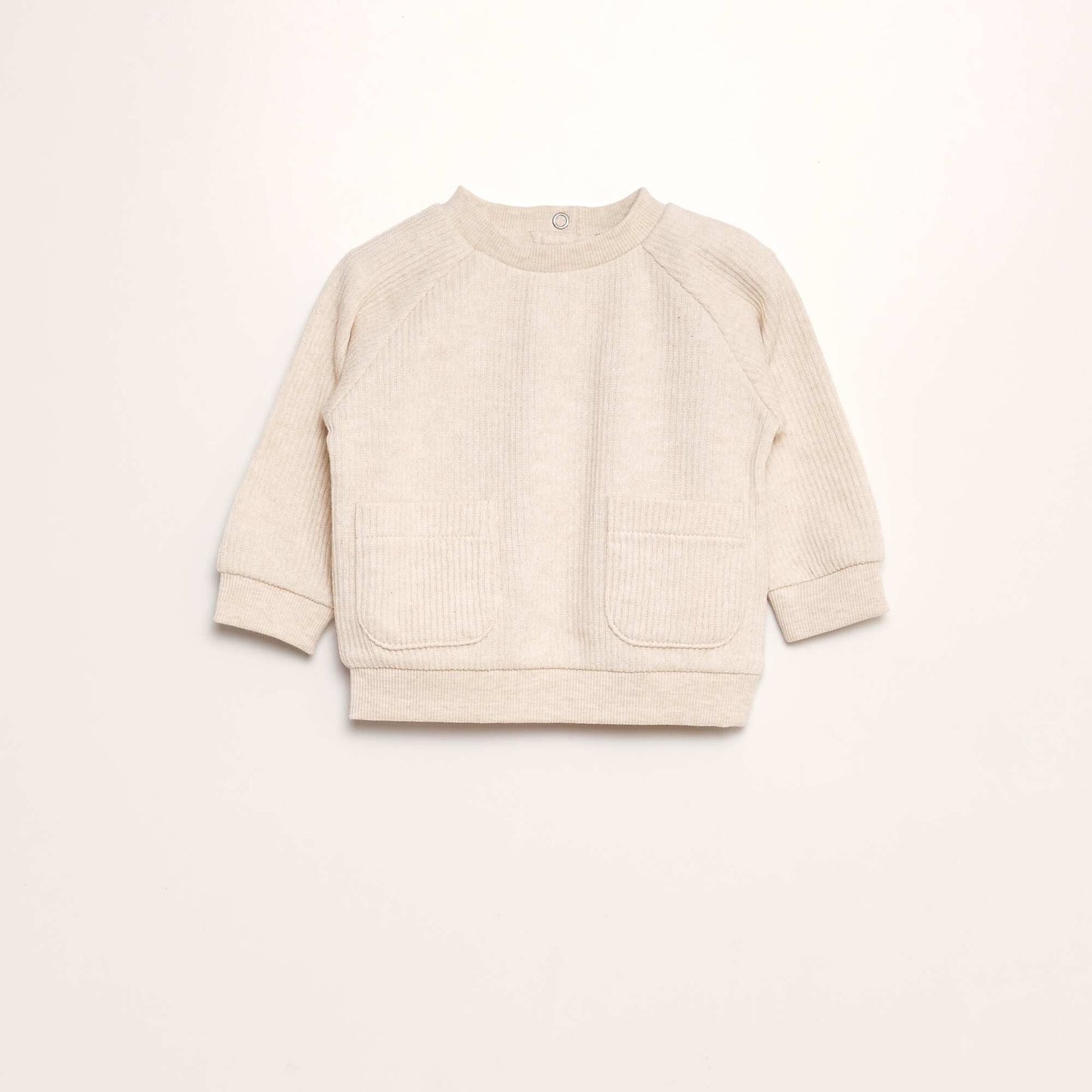 Ribbed knit set - 2-piece set BEIGE