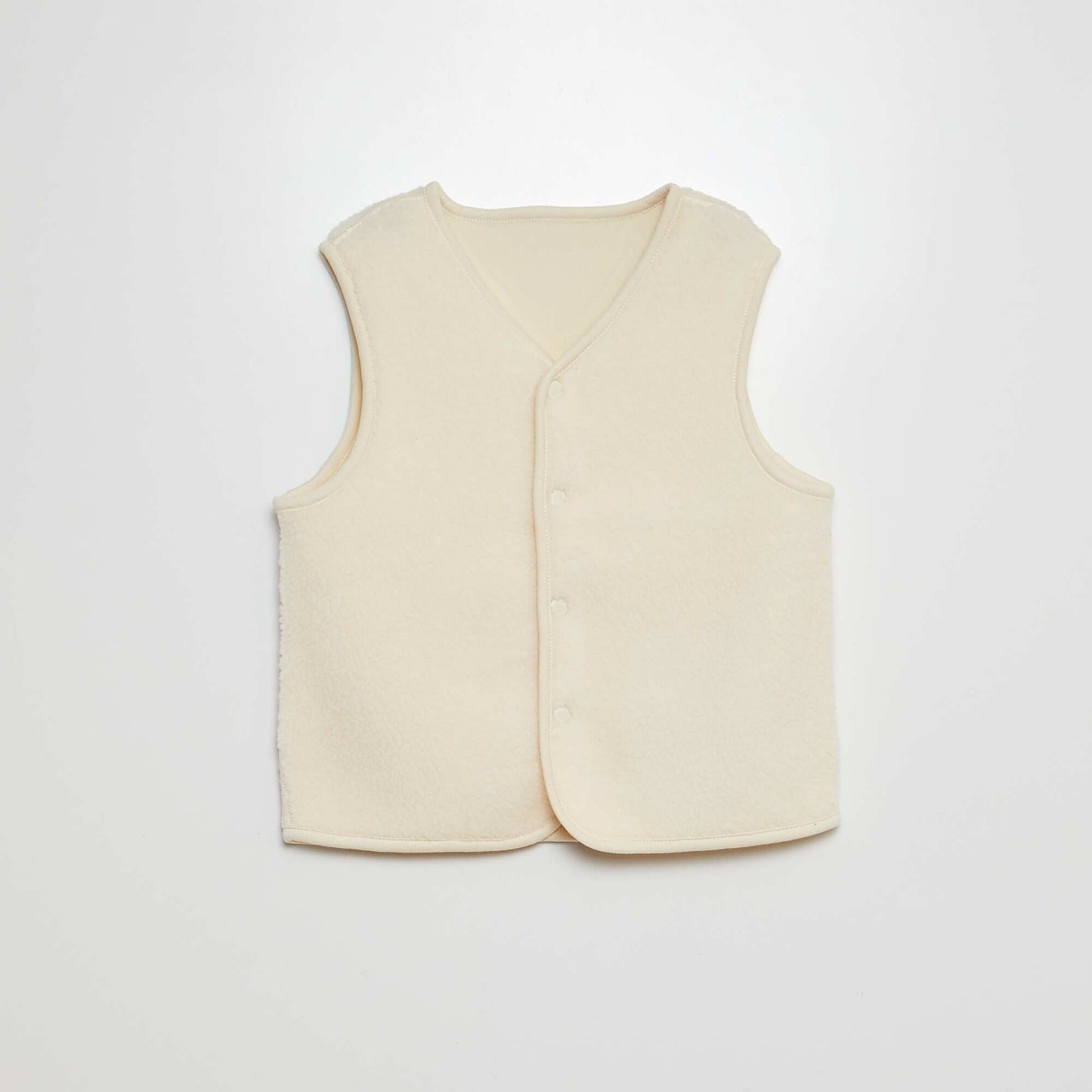 Faux sheepskin gilet WHITE