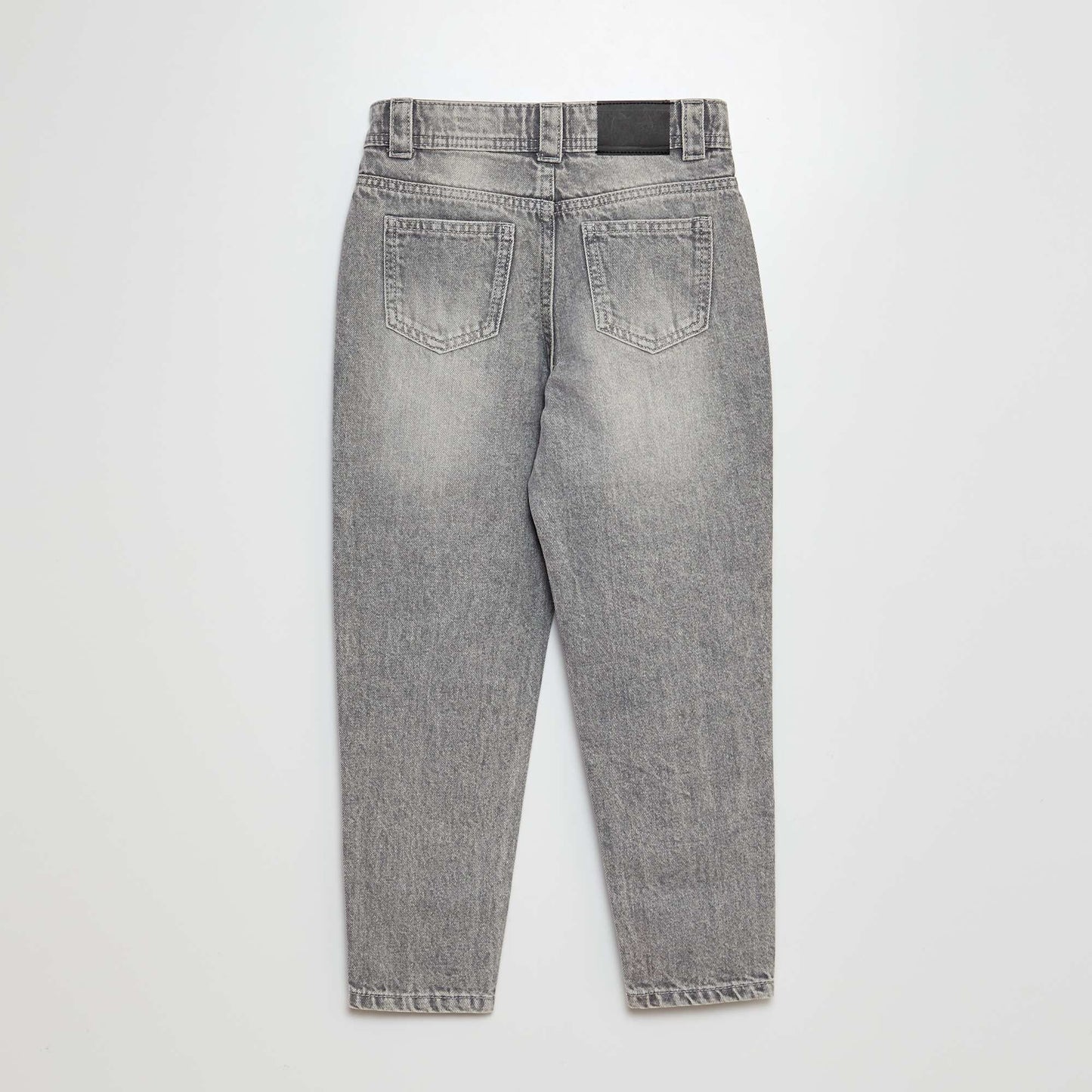 Mom jeans with fancy beads GREY