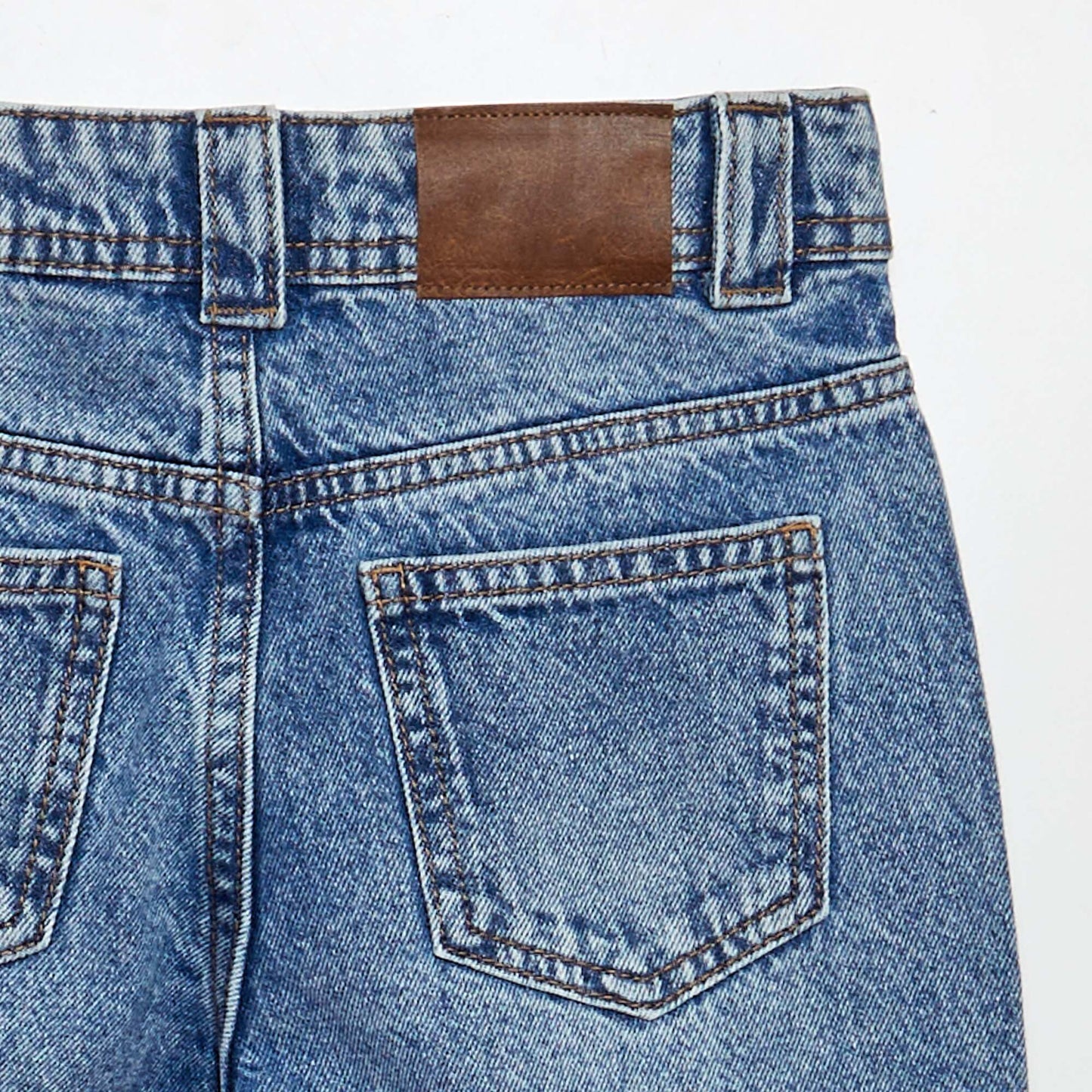 Mom jeans with fancy beads BLUE