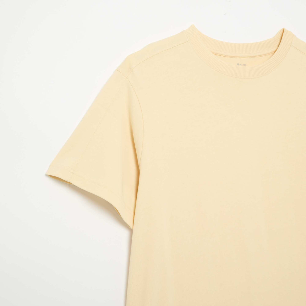 Plain Short-Sleeved Relaxed Fit / Oversized T-Shirt YELLOW