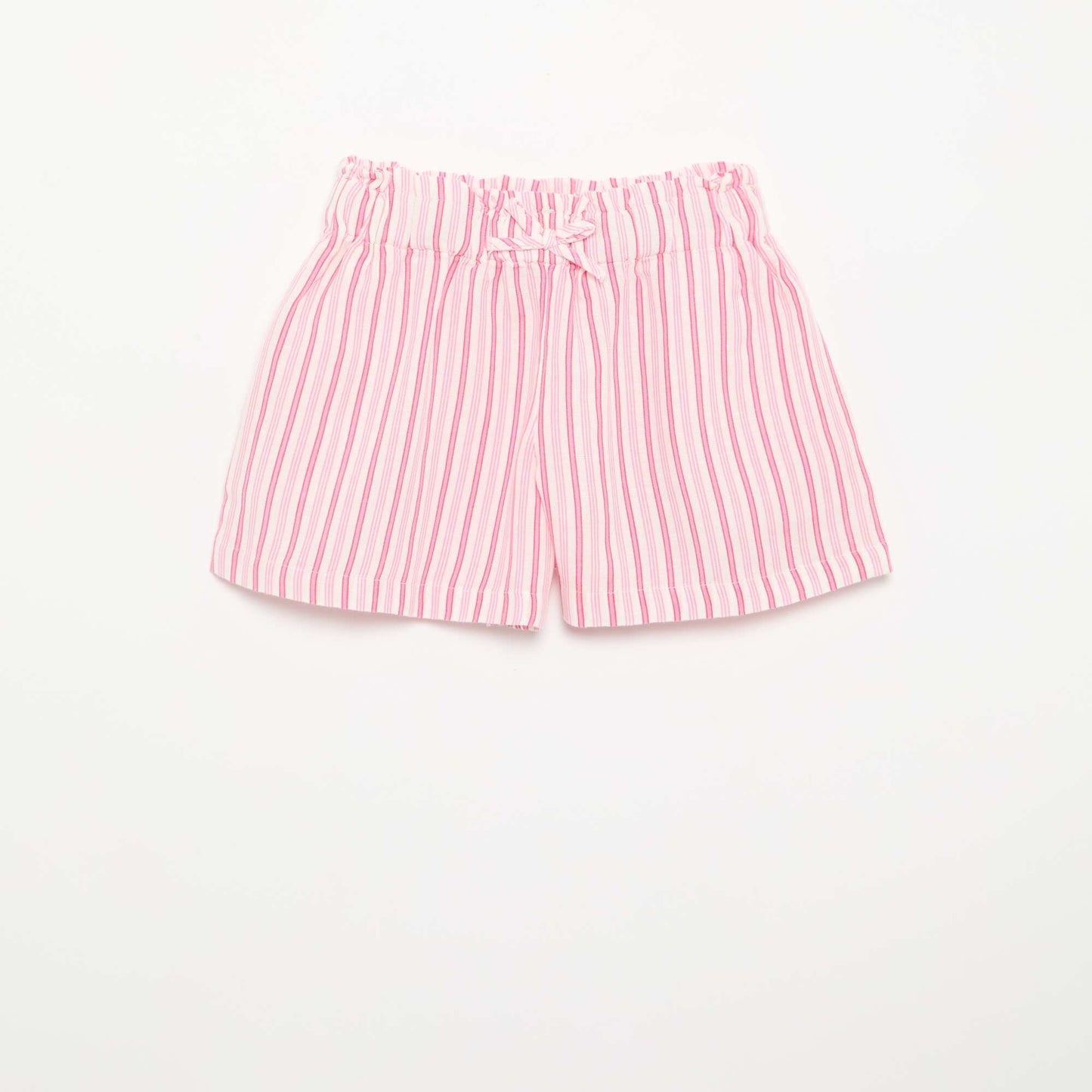 Solid shorts with decorative bow PINK