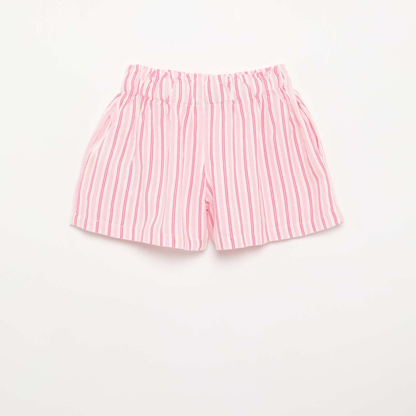 Solid shorts with decorative bow PINK