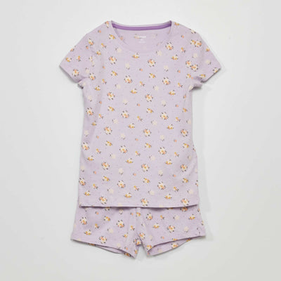 Short pyjamas - Two-piece set PURPLE
