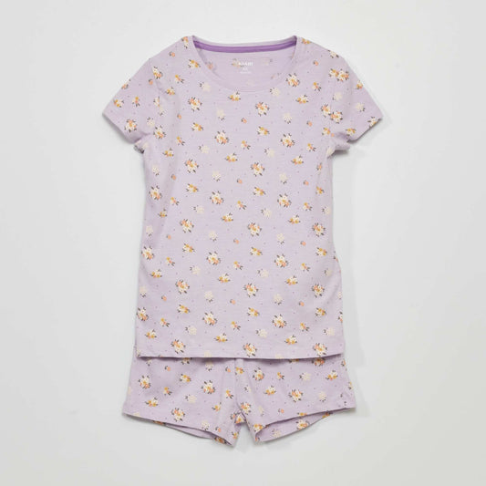 Short pyjamas - Two-piece set PURPLE
